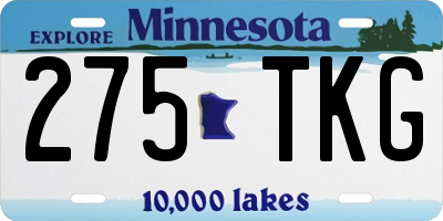 MN license plate 275TKG