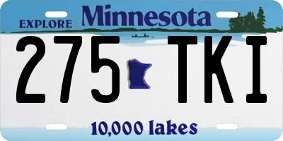 MN license plate 275TKI