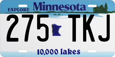 MN license plate 275TKJ