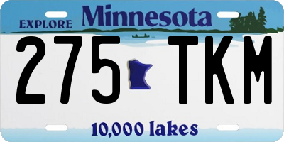 MN license plate 275TKM