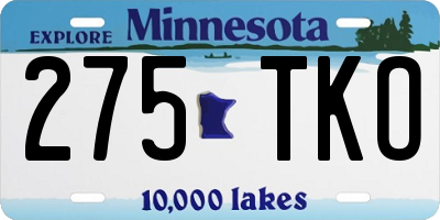MN license plate 275TKO