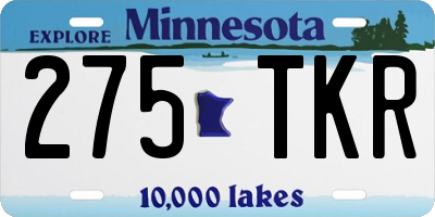 MN license plate 275TKR