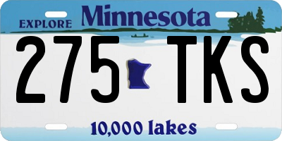 MN license plate 275TKS