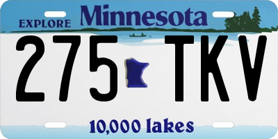 MN license plate 275TKV