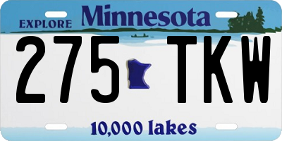 MN license plate 275TKW