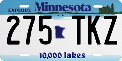MN license plate 275TKZ