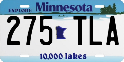 MN license plate 275TLA