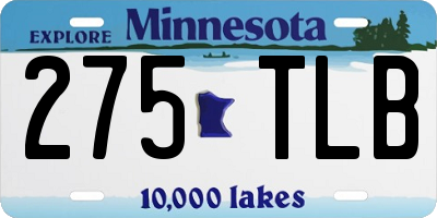 MN license plate 275TLB