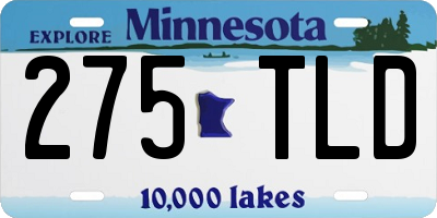 MN license plate 275TLD