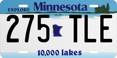 MN license plate 275TLE
