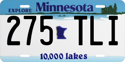 MN license plate 275TLI