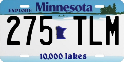 MN license plate 275TLM