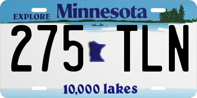 MN license plate 275TLN