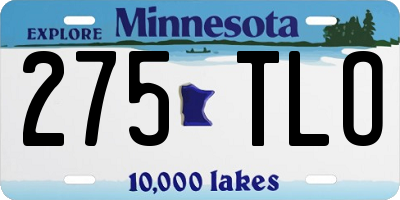 MN license plate 275TLO