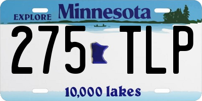 MN license plate 275TLP
