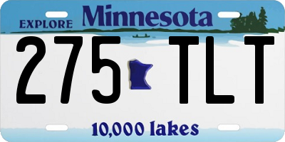 MN license plate 275TLT