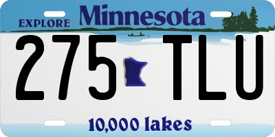 MN license plate 275TLU