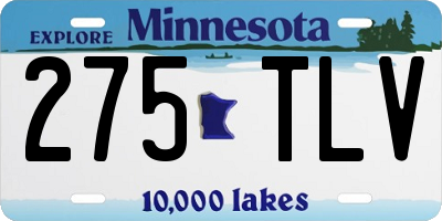 MN license plate 275TLV