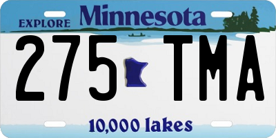 MN license plate 275TMA