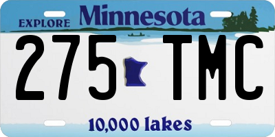 MN license plate 275TMC