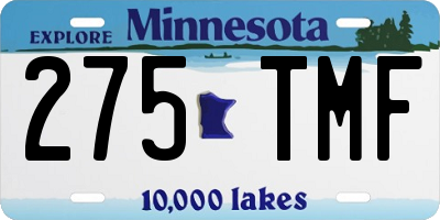 MN license plate 275TMF