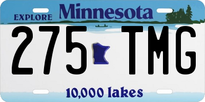 MN license plate 275TMG
