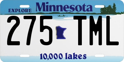 MN license plate 275TML
