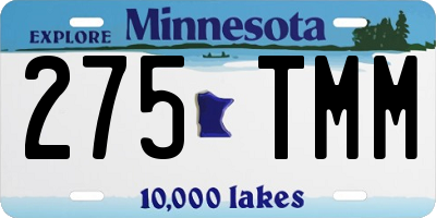 MN license plate 275TMM