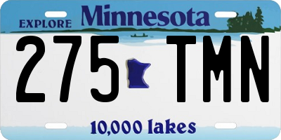 MN license plate 275TMN