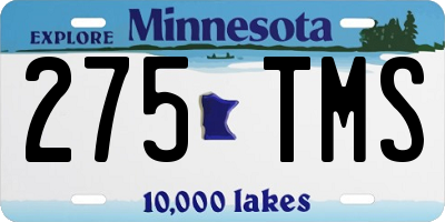 MN license plate 275TMS