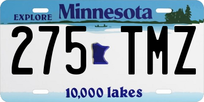 MN license plate 275TMZ