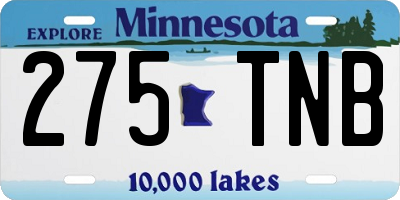 MN license plate 275TNB