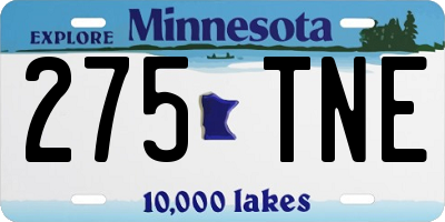 MN license plate 275TNE