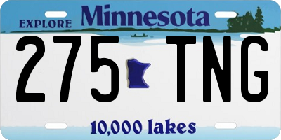 MN license plate 275TNG
