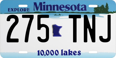 MN license plate 275TNJ