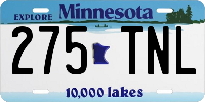 MN license plate 275TNL