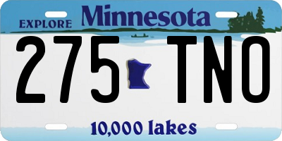 MN license plate 275TNO