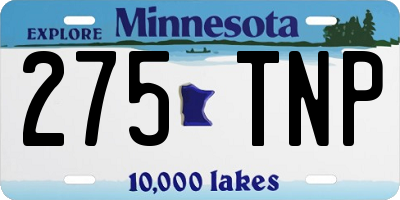 MN license plate 275TNP