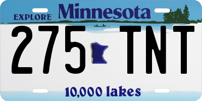 MN license plate 275TNT