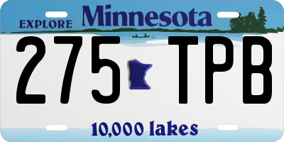 MN license plate 275TPB