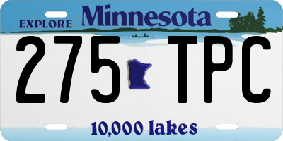 MN license plate 275TPC