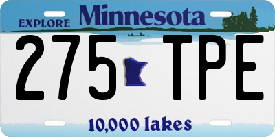 MN license plate 275TPE