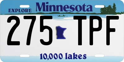 MN license plate 275TPF