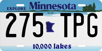 MN license plate 275TPG