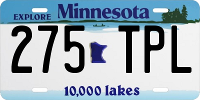 MN license plate 275TPL