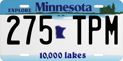 MN license plate 275TPM