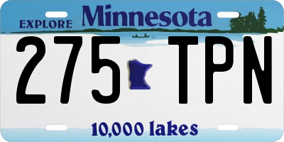 MN license plate 275TPN