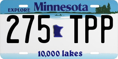 MN license plate 275TPP