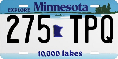MN license plate 275TPQ