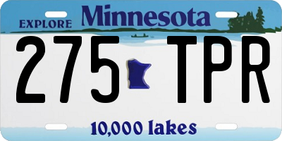 MN license plate 275TPR